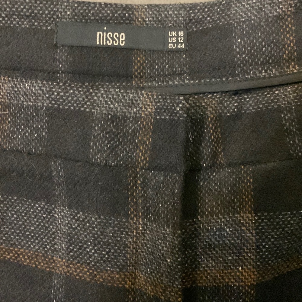 Nisse plaid wool pants